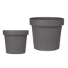 VASO PLASTICA GRIGIO 14CM DIAM