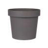 VASO PLASTICO CINZENTO 14 CM DIAM