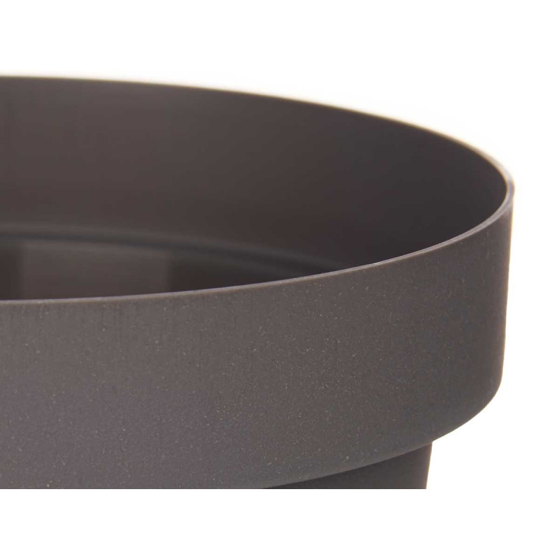 VASO PLASTICO CINZENTO 14 CM DIAM