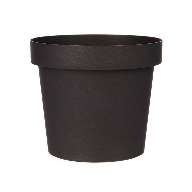 POT EN PLASTIQUE ANTHRACITE  14CM DIAM