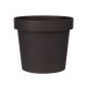 POT EN PLASTIQUE ANTHRACITE  14CM DIAM