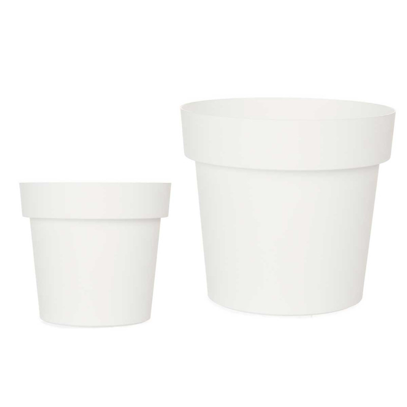 MACETA PLASTICO BLANCA 16CM DIAM