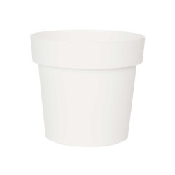 POT EN PLASTIQUE BLANC 16CM DIAM