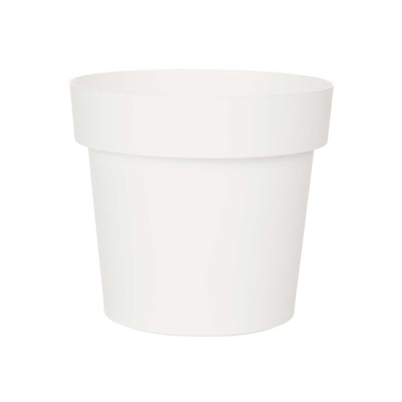 POT EN PLASTIQUE BLANC 16CM DIAM