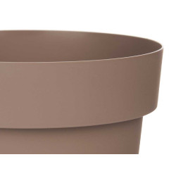 POT EN PLASTIQUE BRUN 16CM DIAM