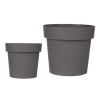 VASO PLASTICO CINZENTO 16 CM DIAM