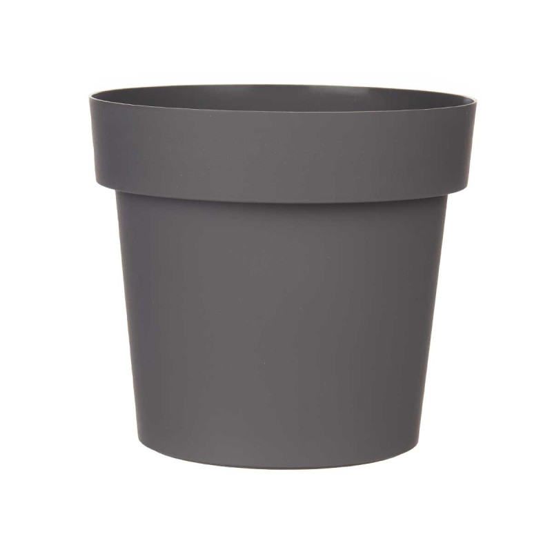 VASO PLASTICO CINZENTO 16 CM DIAM