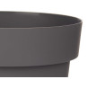 VASO PLASTICO CINZENTO 16 CM DIAM