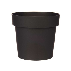 PLASTIC POT ANTHRACITE 16CM DIAM
