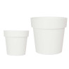 PLASTIC POT WHITE 18CM DIAM