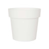 PLASTIC POT WHITE 18CM DIAM