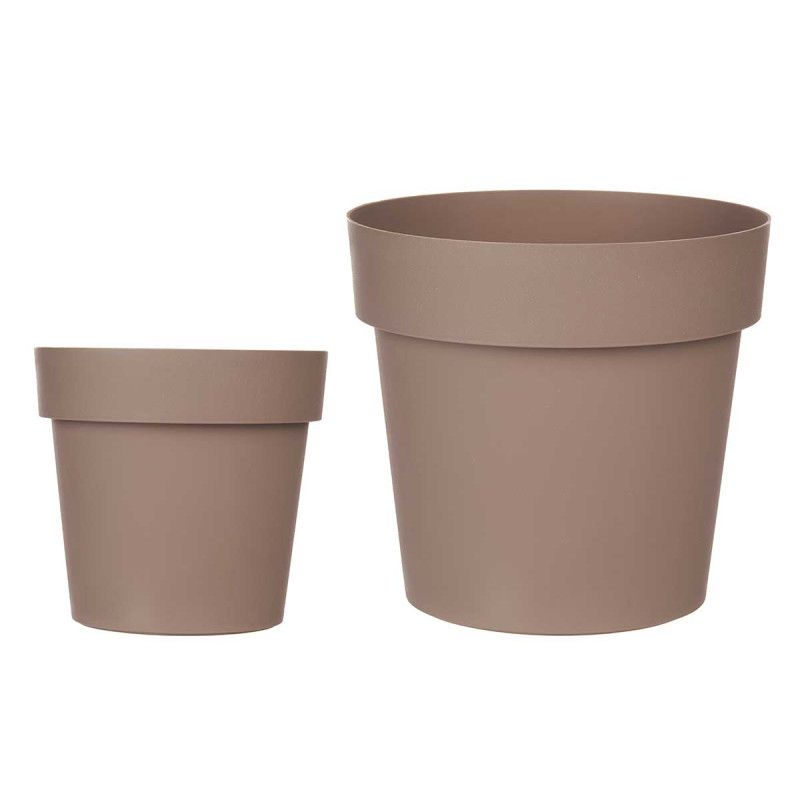 MACETA PLASTICO MARRON 18CM DIAM