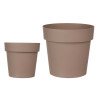 PLASTIC POT BROWN 18CM DIAM