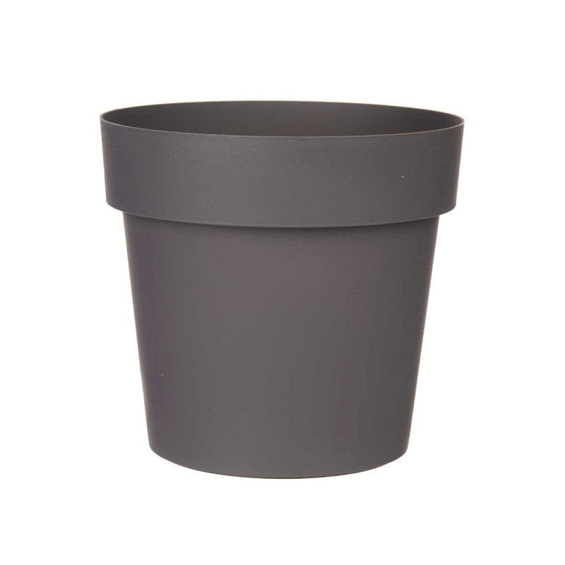 PLASTIC POT GREY 18CM DIAM