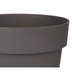 PLASTIC POT GREY 18CM DIAM