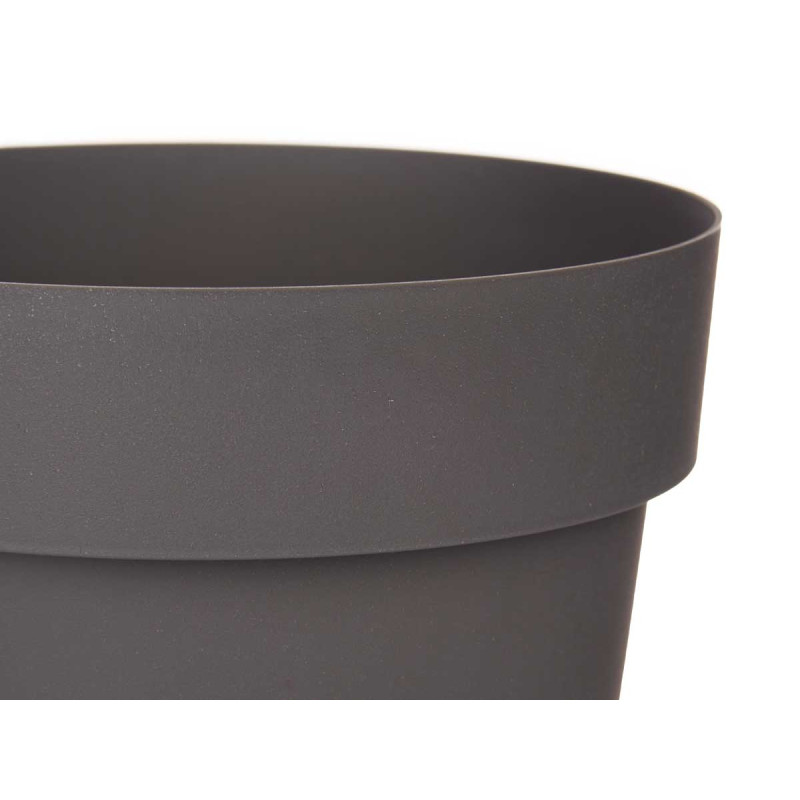 VASO PLASTICO CINZENTO 18 CM DIAM
