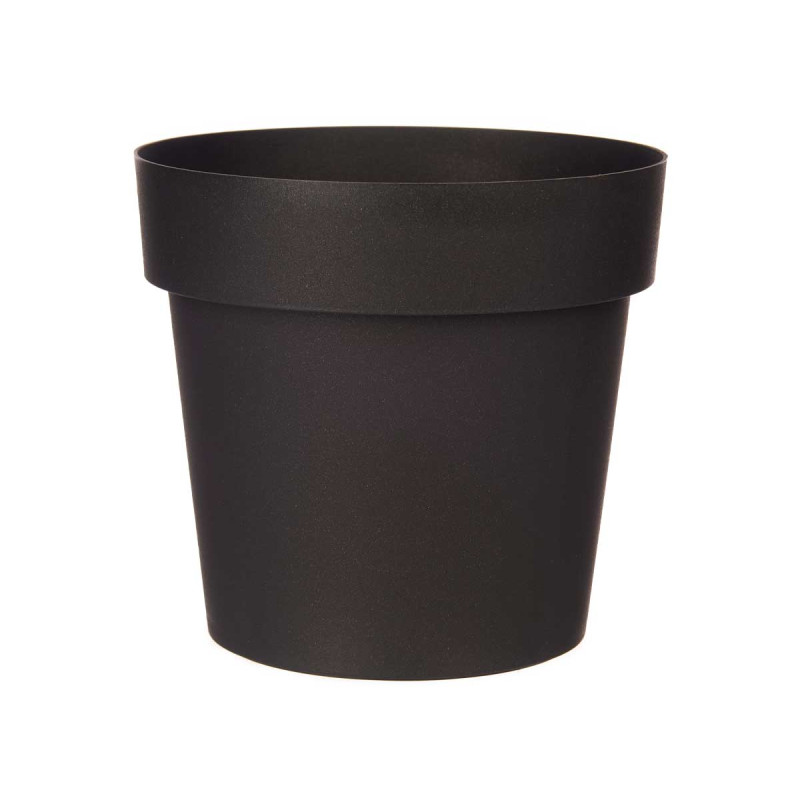 PLASTIC POT ANTHRACITE 18CM DIAM