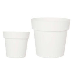 VASO PLASTICA BIANCO 20CM DIAM