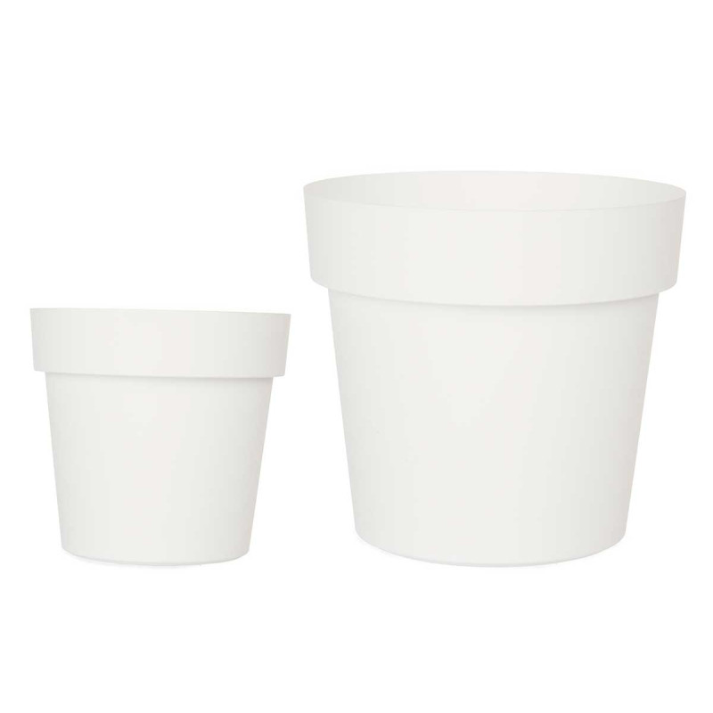 VASO PLASTICA BIANCO 20CM DIAM