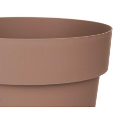 VASO PLASTICA MARRONE 20CM DIAM
