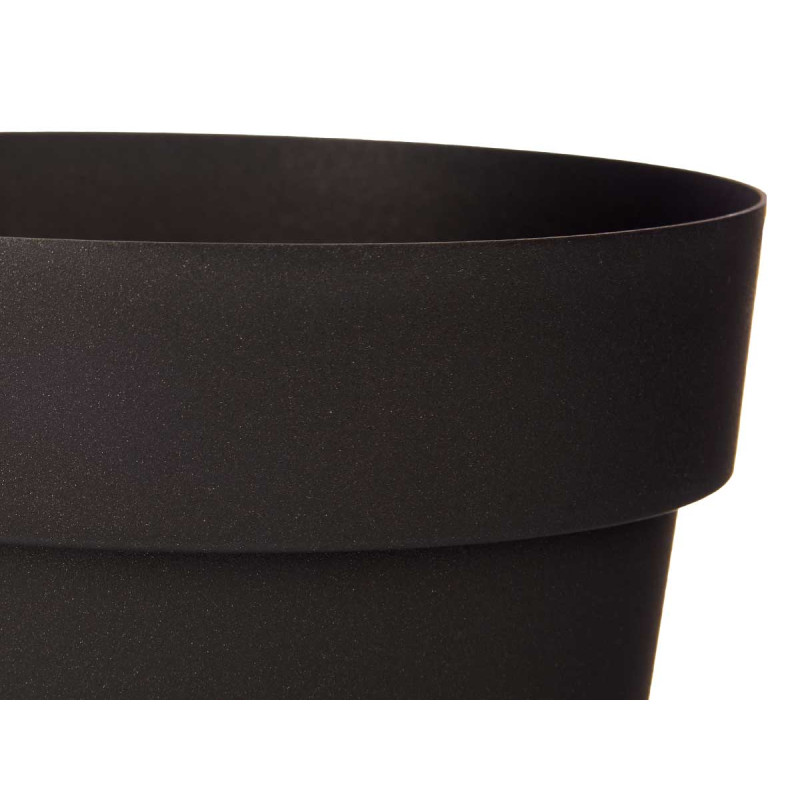 POT EN PLASTIQUE ANTHRACITE  20CM DIAM