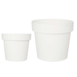 POT EN PLASTIQUE BLANC 25CM DIAM