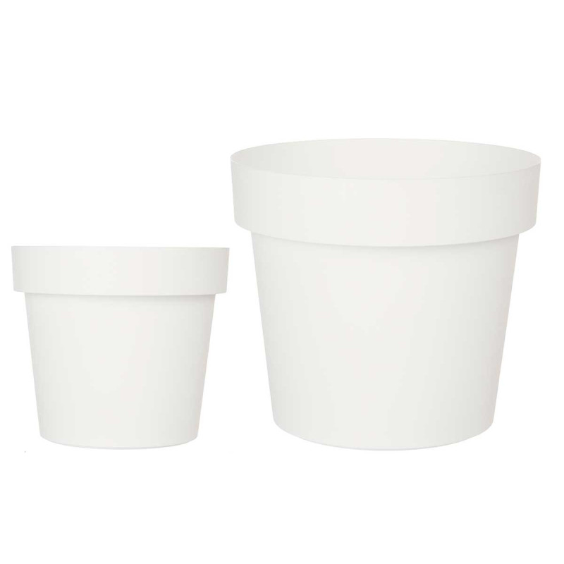 MACETA PLASTICO BLANCA 25CM DIAM