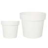 PLASTIC POT WHITE 25CM DIAM