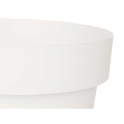 PLASTIC POT WHITE 25CM DIAM
