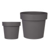 PLASTIC POT GREY 25CM DIAM