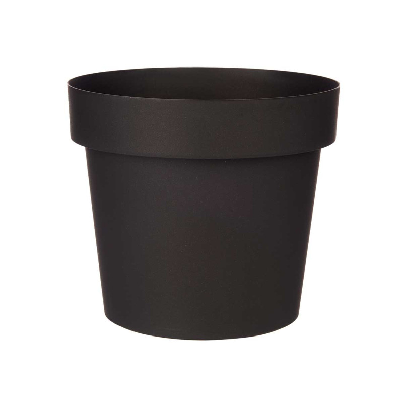 PLASTIC POT ANTHRACITE 25CM DIAM