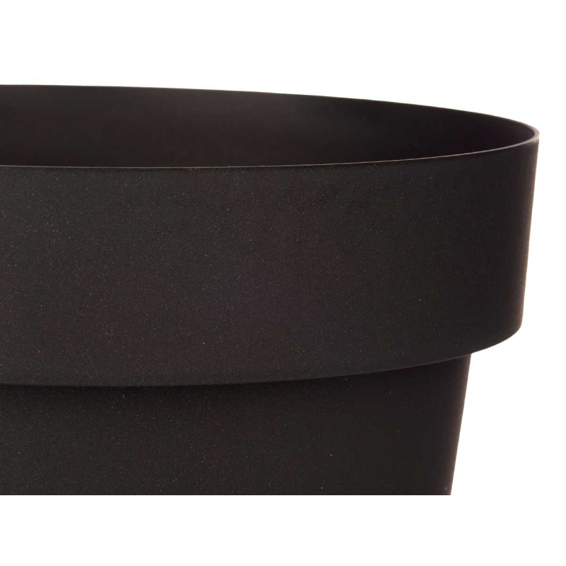 PLASTIC POT ANTHRACITE 25CM DIAM