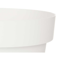 POT EN PLASTIQUE BLANC AVEC RÉSERVE D'EAU 30CM 