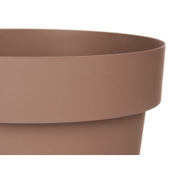 VASO PLASTICA MARRONE CON RISERVA D'ACQUA 30CM
