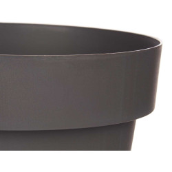 VASO PLASTICO CINZENTO C RESERVA AGUA 30 CM 
