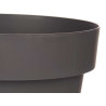 VASO PLASTICO CINZENTO C RESERVA AGUA 30 CM 