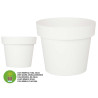 POT EN PLASTIQUE BLANC AVEC RÉSERVE D'EAU 35CM 