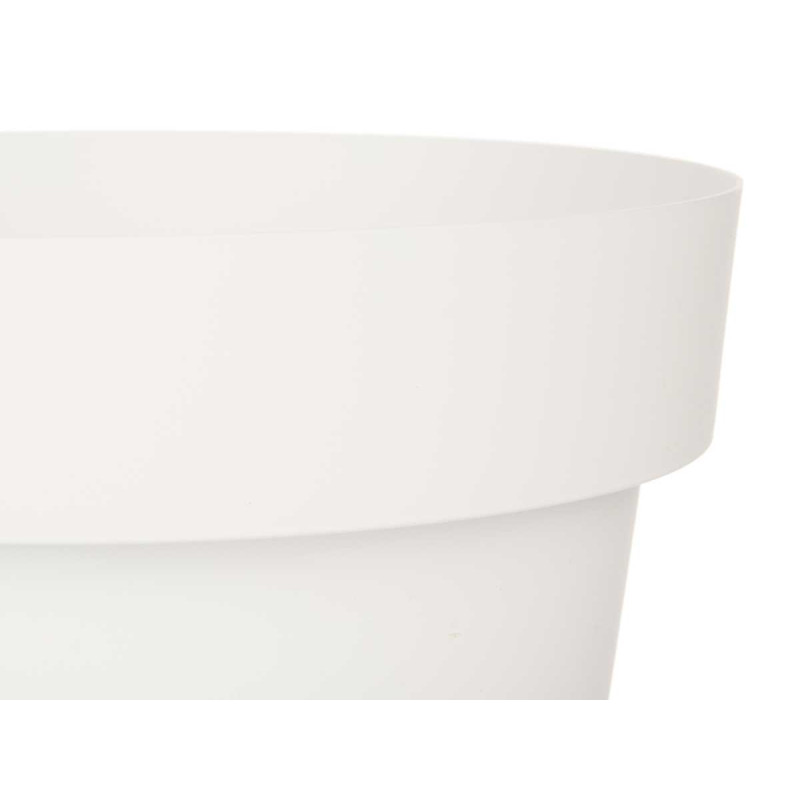 POT EN PLASTIQUE BLANC AVEC RÉSERVE D'EAU 35CM 
