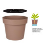 VASO PLASTICA MARRONE CON RISERVA D'ACQUA 35CM
