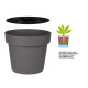 PLASTIC POT GREY WITH WATER RESERVOIR  35CM DIAM