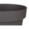 MACETA PLASTICO GRIS CON RESERVA AGUA 35CM