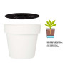 VASO PLASTICA BIANCO CON RISERVA D'ACQUA 40CM