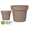 VASO PLASTICA MARRONE CON RISERVA D'ACQUA 40CM