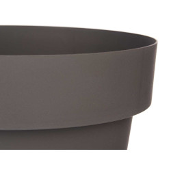 VASO PLASTICO CINZENTO C RESERVA AGUA 40 CM 