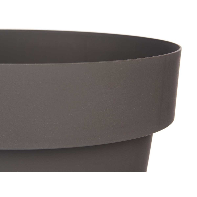 VASO PLASTICO CINZENTO C RESERVA AGUA 40 CM 