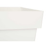 SQUARE POT WHITE WITH WATER RESERVOIR 30CM DIAM