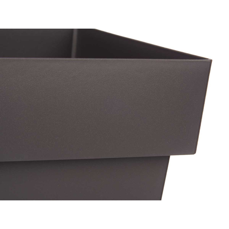 SQUARE POT GREY WITH WATER RESERVOIR  30CM DIAM