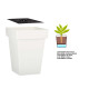 POT CARRÉ BLANC AVEC RÉSERVE D'EAU 40CM 