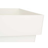 POT CARRÉ BLANC AVEC RÉSERVE D'EAU 40CM 