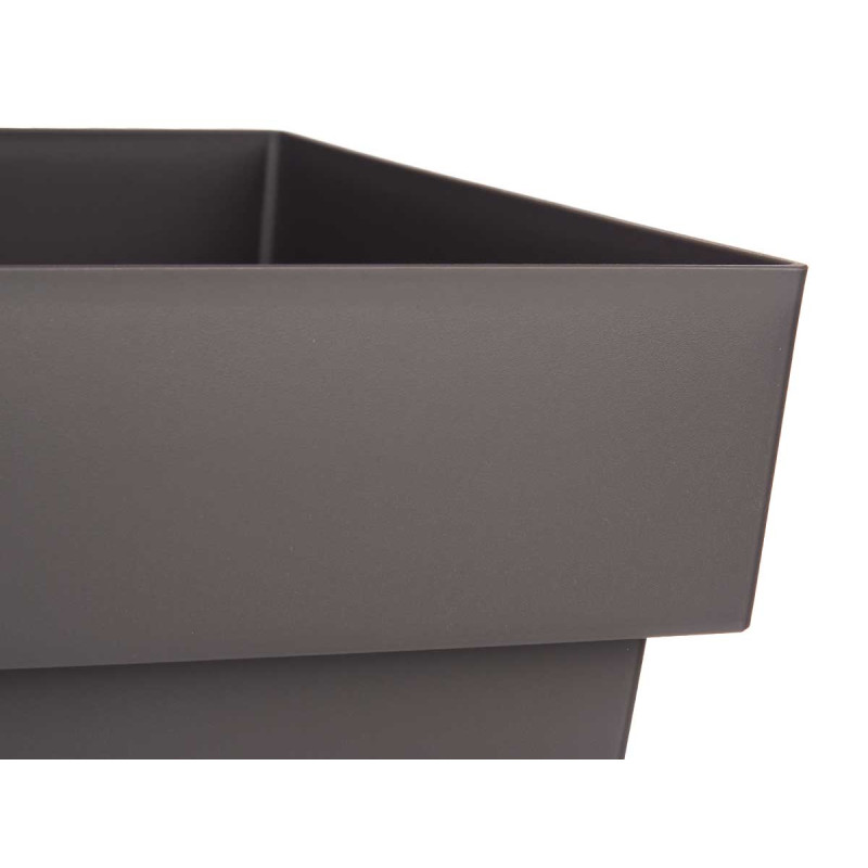 SQUARE POT GREY WITH WATER RESERVOIR  40CM DIAM